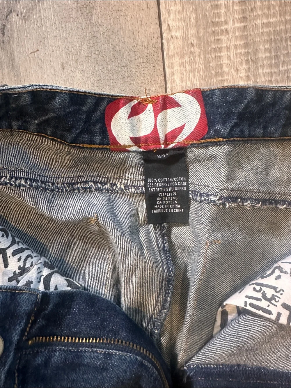 Wide Leg Men's Dark Blue Denim Jeans